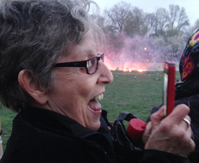 Kay_at_Judy_Chicago_Butterfly_for_Bklyn_051714